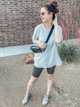 Load image into Gallery viewer, Whitney Waffle Knit Top in Light Grey
