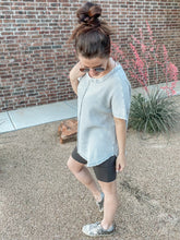 Load image into Gallery viewer, Whitney Waffle Knit Top in Light Grey