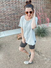 Load image into Gallery viewer, Whitney Waffle Knit Top in Light Grey