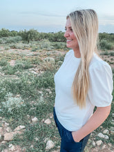 Load image into Gallery viewer, Pristine Puff Sleeve Top in White