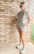 Load image into Gallery viewer, Sleeveless Hoodie and Shorts Set in Heather Grey