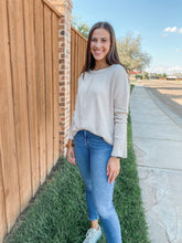 Load image into Gallery viewer, The Hannah Waffle Long Sleeve Top in Sand Beige