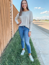 Load image into Gallery viewer, The Hannah Waffle Long Sleeve Top in Sand Beige