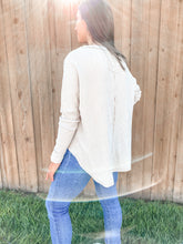 Load image into Gallery viewer, The Hannah Waffle Long Sleeve Top in Sand Beige