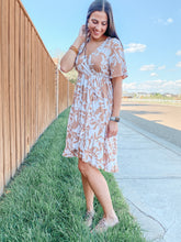 Load image into Gallery viewer, Conversation Starter Floral Faux Wrap Dress