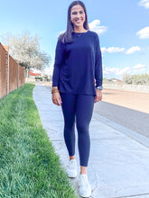 Load image into Gallery viewer, The Kierra Long Sleeve Loungewear Set in Black