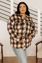 Load image into Gallery viewer, Outside Stroll Plaid Waist Tie Shacket In Brown