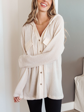 Load image into Gallery viewer, Best Case Scenario Hooded Pullover in Ecru