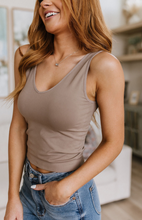 Load image into Gallery viewer, Carefree Seamless Reversible Tank in Light Mocha