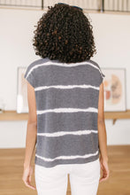 Load image into Gallery viewer, Casual In Stripes Top In Charcoal