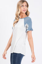 Load image into Gallery viewer, The Hazel Raglan Top In Soft Blue