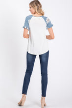 Load image into Gallery viewer, The Hazel Raglan Top In Soft Blue