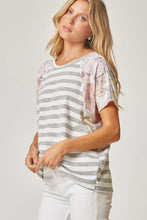 Load image into Gallery viewer, The Patsy Floral & Stripe Top