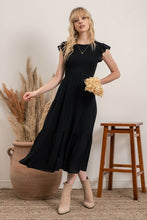 Load image into Gallery viewer, The Mai Smocked Dress- Black