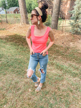 Load image into Gallery viewer, Squared Off Tank In Pink