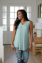 Load image into Gallery viewer, The Jenni V-Neck Tank in Dusty Green