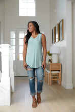 Load image into Gallery viewer, The Jenni V-Neck Tank in Dusty Green