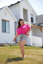 Load image into Gallery viewer, The Charlie Button Up Top in Hot Pink