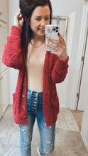 Load image into Gallery viewer, Make It Pop- Popcorn Cardigan In Magenta