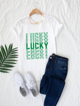 Load image into Gallery viewer, Lucky On Repeat Graphic Tee