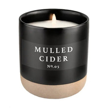 Load image into Gallery viewer, Black Stoneware Soy Candles in Various Scents