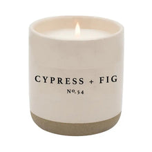Load image into Gallery viewer, Cream Stoneware Soy Candles in Various Scents