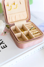 Load image into Gallery viewer, Kept and Carried Velvet Jewlery Box in Mauve