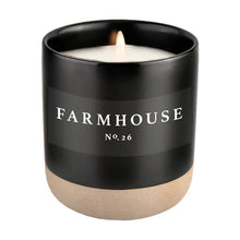 Load image into Gallery viewer, Black Stoneware Soy Candles in Various Scents