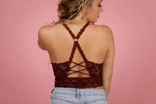 Load image into Gallery viewer, PREORDER: Juniper Lace Bralette in Burgundy