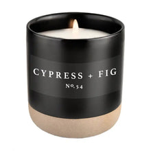 Load image into Gallery viewer, Black Stoneware Soy Candles in Various Scents