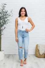 Load image into Gallery viewer, Mid-rise Destroyed Hem Boyfriend Jeans