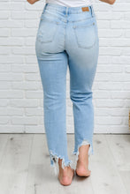 Load image into Gallery viewer, Mid-rise Destroyed Hem Boyfriend Jeans
