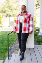 Load image into Gallery viewer, Cowboy Cutie Plaid Shacket In Red