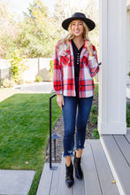 Load image into Gallery viewer, Cowboy Cutie Plaid Shacket In Red