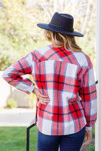 Load image into Gallery viewer, Cowboy Cutie Plaid Shacket In Red