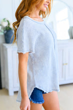 Load image into Gallery viewer, Whitney Waffle Knit Top in Light Grey