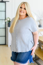 Load image into Gallery viewer, Whitney Waffle Knit Top in Light Grey