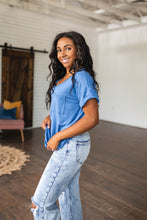 Load image into Gallery viewer, Absolute Favorite V-Neck Top in Azure