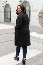 Load image into Gallery viewer, Alexis Lightweight Long Knit Cardigan in Black