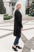 Load image into Gallery viewer, Alexis Lightweight Long Knit Cardigan in Black