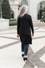 Load image into Gallery viewer, Alexis Lightweight Long Knit Cardigan in Black