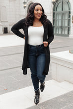 Load image into Gallery viewer, Alexis Lightweight Long Knit Cardigan in Black