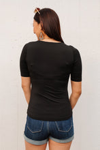 Load image into Gallery viewer, Alyssa Square Neck Tee in Black
