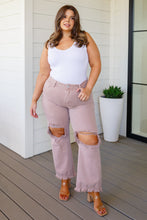 Load image into Gallery viewer, Babs High Rise Distressed Straight Jeans in Mauve