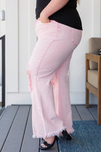 Load image into Gallery viewer, The Evie Distressed Straight Jeans in Pink