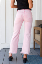 Load image into Gallery viewer, The Evie Distressed Straight Jeans in Pink