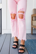 Load image into Gallery viewer, The Evie Distressed Straight Jeans in Pink