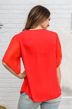 Load image into Gallery viewer, I Keep On FALLIN' Short Sleeve Blouse In Red