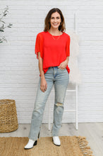 Load image into Gallery viewer, I Keep On FALLIN' Short Sleeve Blouse In Red