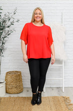 Load image into Gallery viewer, I Keep On FALLIN' Short Sleeve Blouse In Red